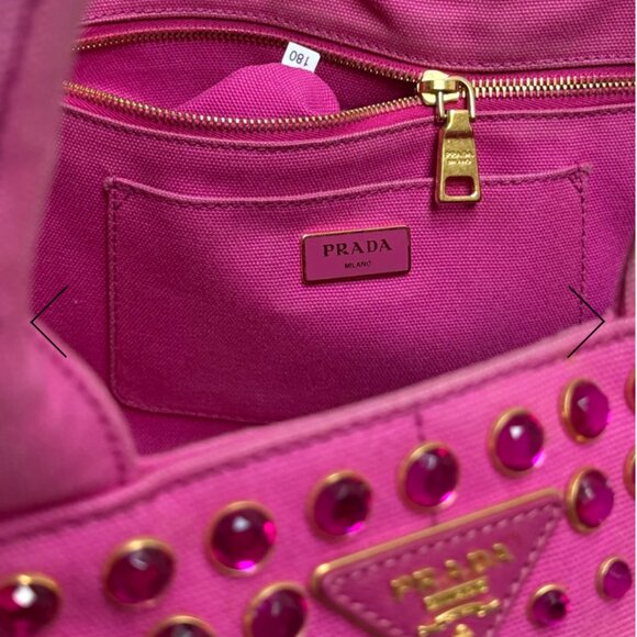 PRADA canapa crystal embellished tote - Picture 3 of 9